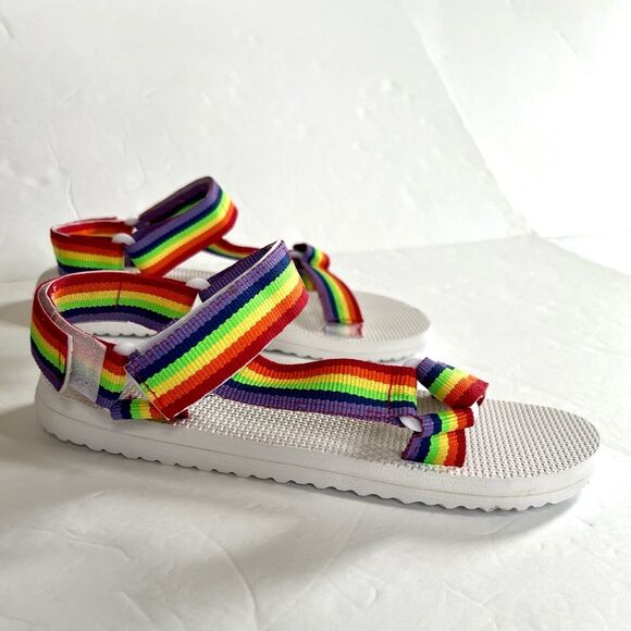 Sole Mates RainbowCore Velcro Strap Hiking Comfort Quick Dry Sandals NWOT Size 8 - Picture 6 of 10